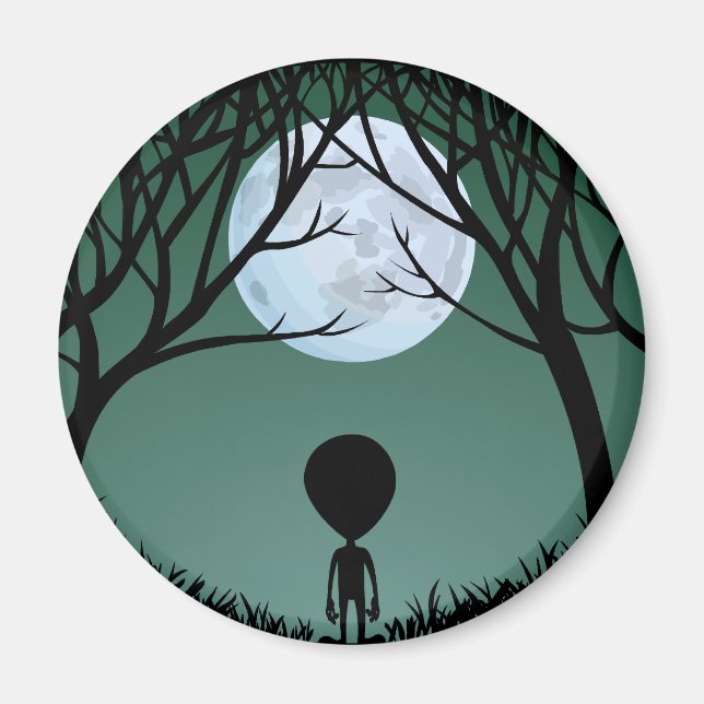 Alien Fridge Magnet Extraterrestrial Gifts & Decor (Front)