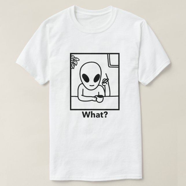 Alien Funny T-Shirt (Design Front)