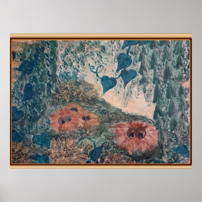 Alien Fuzz Balls Poster Print (Front)