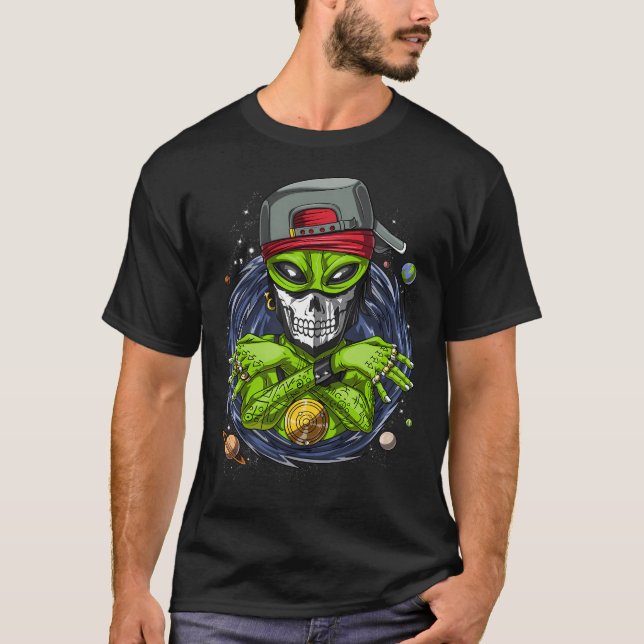 Alien GangstÐ° Space UFO T-Shirt (Front)