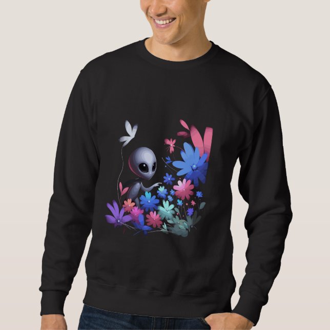 Alien Garden Discovery - Kids' Nature Vector Sweatshirt (Front)