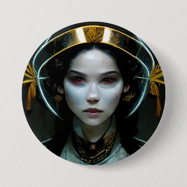 Alien Girl 2 Science Fiction 7.5 Cm Round Badge (Front)