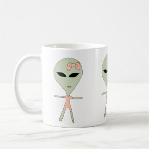 alien girl coffee mug
