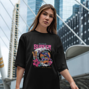 Alien Girl Surfing   T-Shirt
