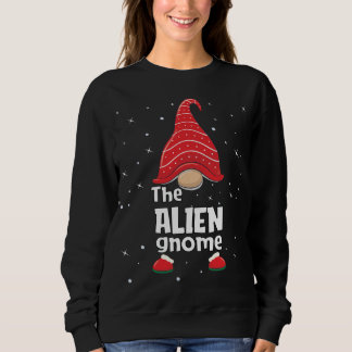 Alien Gnome Family Matching Christmas Funny Pajama Sweatshirt