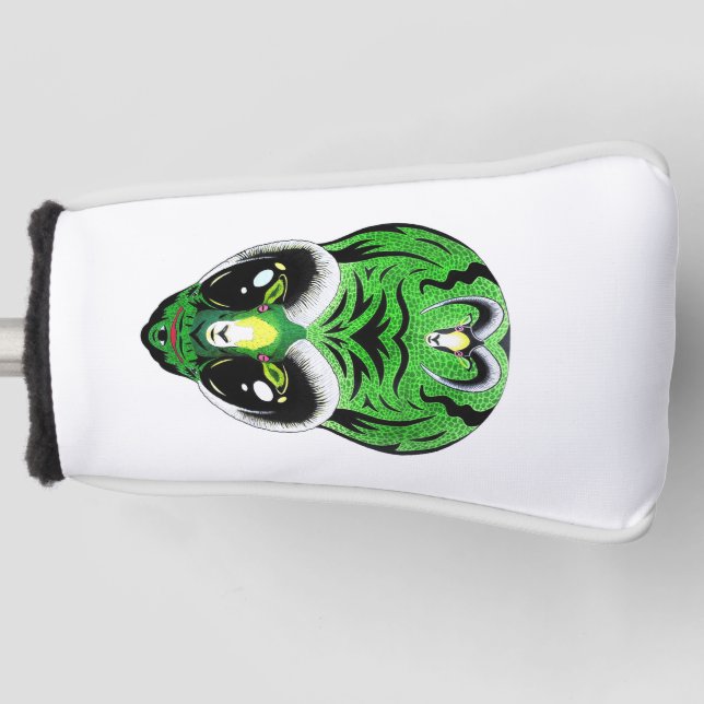 Alien Goat Hybrid Golf Head Cover (Front)