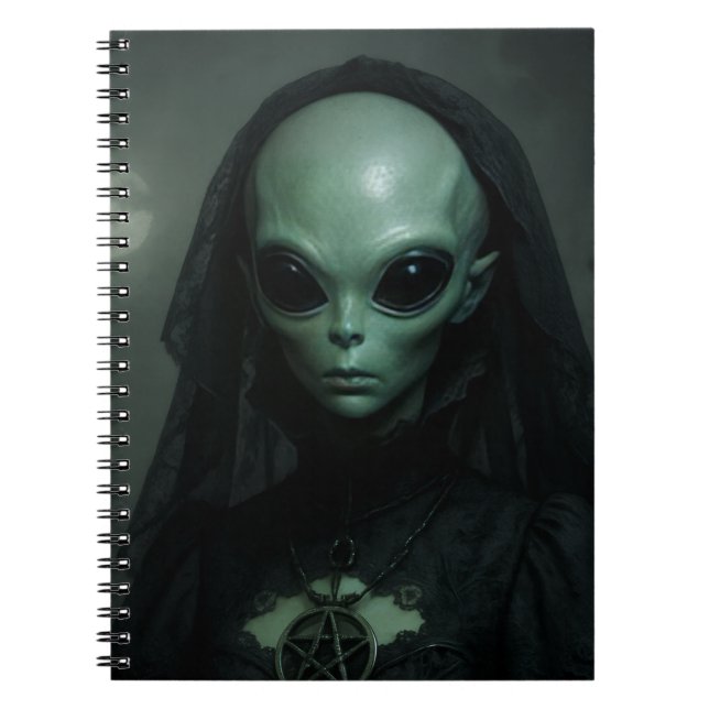 Alien Gothic Priestess of the Moon Notebook (Front)