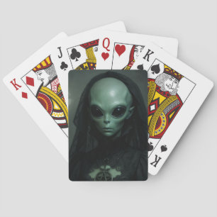 Alien Gothic Priestess of the Moon Playing Cards