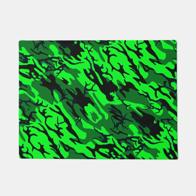 Alien Green Camo Doormat (Front)