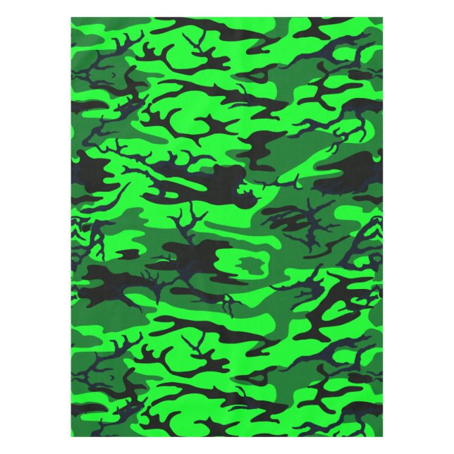 Alien Green Camo Tablecloth (Front)