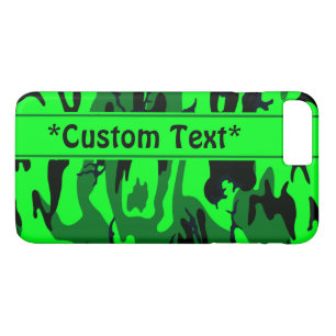 Alien Green Camo w/ Custom Text iPhone 8 Plus/7 Plus Case