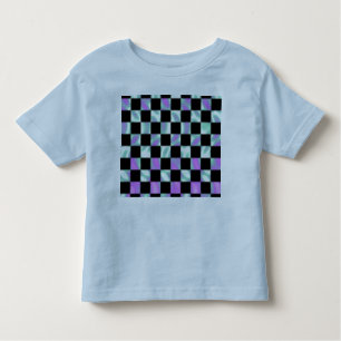 Alien Green Chequered Pattern Toddler's Shirt