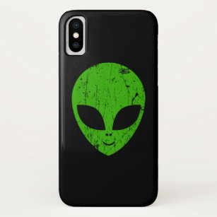 alien green head ufo science fiction extraterrestr Case-Mate iPhone case