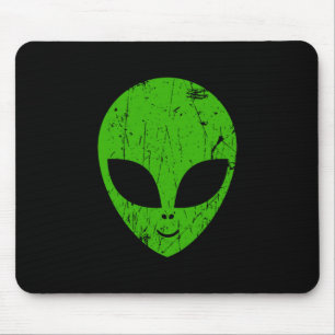 alien green head ufo science fiction extraterrestr mouse pad