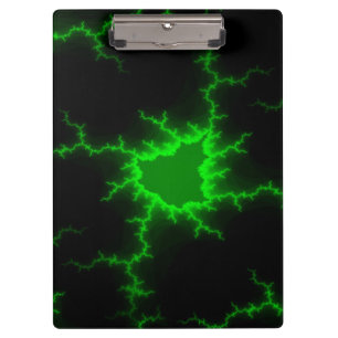 Alien Green Lightning Strikes in Pitch Black Clipboard