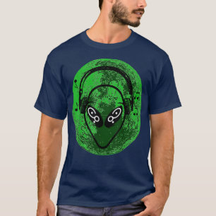 Alien Green Moon Music T-Shirt