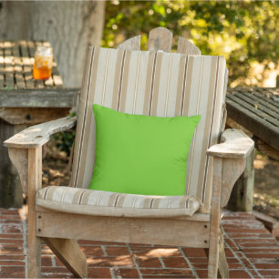 Alien Green Outdoor Throw Pillow