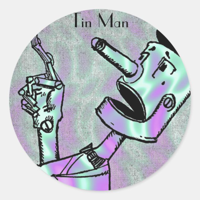 Alien Green, Tin Man Sticker (Front)