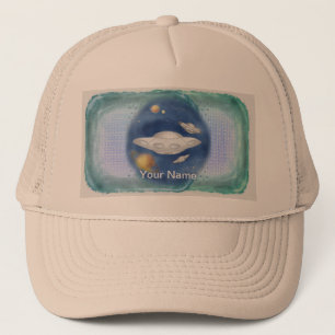 Alien Grey Spaceship Hat
