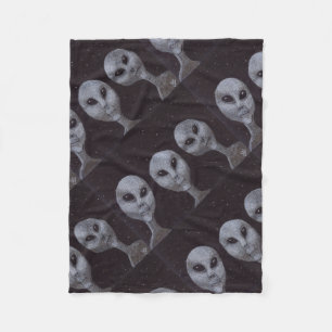 Alien Greys Fleece Blanket