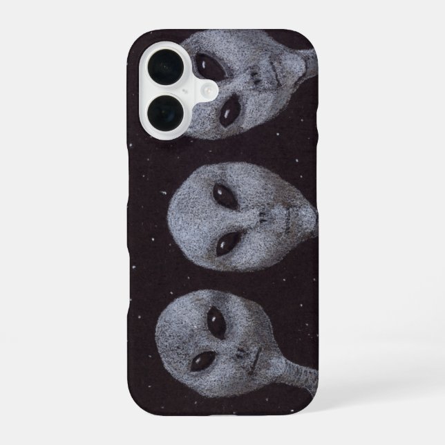 Alien Greys iPhone 16 Case (Back)