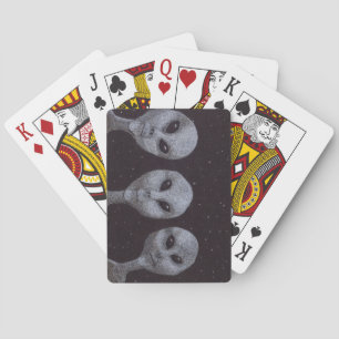 Alien Greys Playing Cards