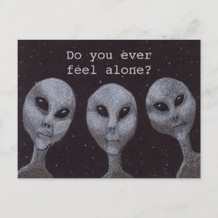 Alien Greys Postcard