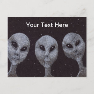 Alien Greys Postcard