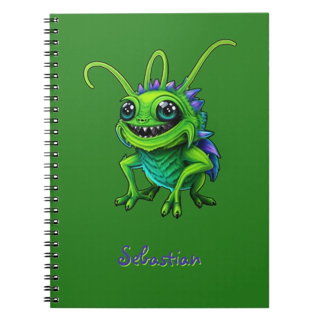 Alien Grille green customizable - Notebook (Front)
