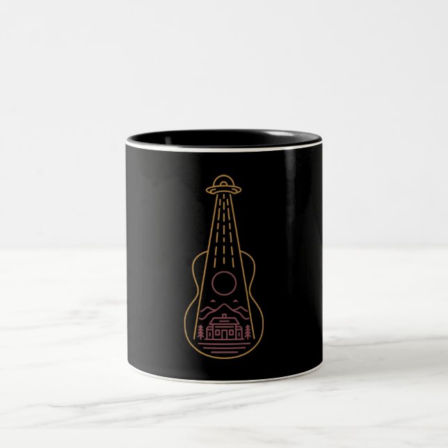 Alien Guitar Two-Tone Coffee Mug (Center)