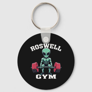Alien Gym Funny Ufo Roswell Bodybuilding Fitness Key Ring