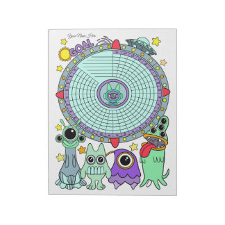 Alien Habit Tracker Custom Notepad