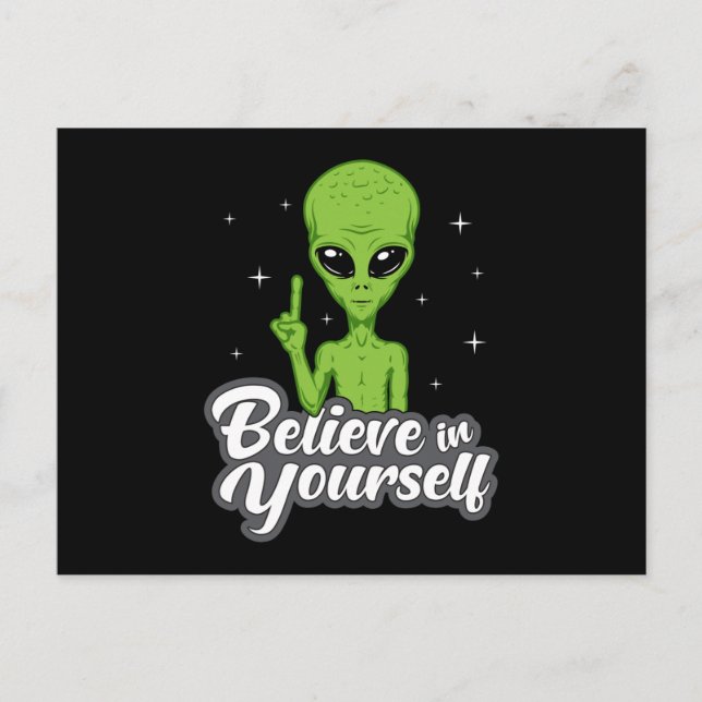 Alien Head Area 51 Ufo Aliens Space Funny Gift Postcard (Front)