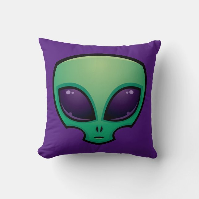 Alien Head Icon Cushion (Front)