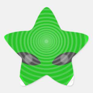 Alien Head Mind Control Star Sticker