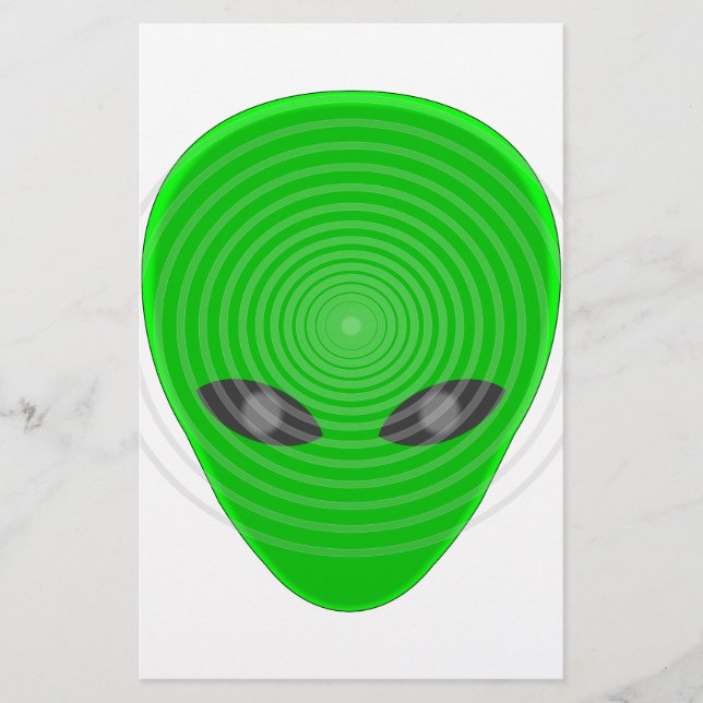 Alien Head Mind Control Stationery (Front)