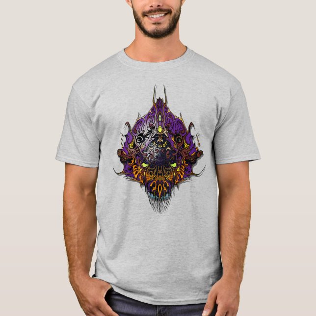 Alien Head - purple T-Shirt (Front)
