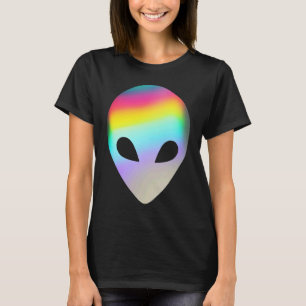 Alien Head Rave Face Colorful Believe UFO Costume T-Shirt