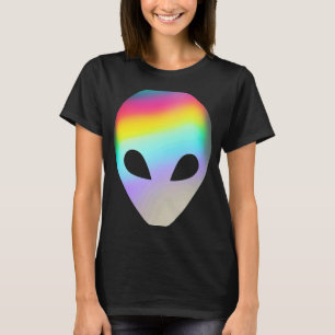 Alien Head Rave Face Colourful Believe UFO Costume T-Shirt