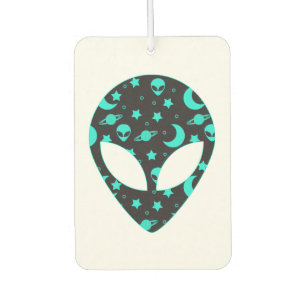 Alien Head Space Pattern Design Car Air Freshener