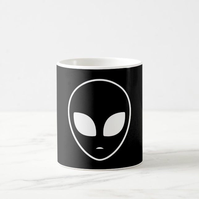Alien Head Ufo Aliens Space Area 51 Funny Gift Coffee Mug (Center)