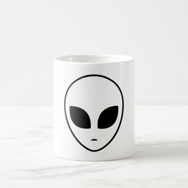 Alien Head Ufo Aliens Space Area 51 Gift Idea Coffee Mug (Center)