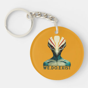 Alien Head - We Do Exist Key Ring