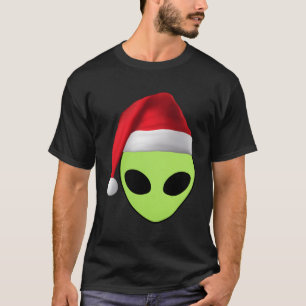 Alien Head Xmas Santa Alien Rave Believe Ufo For C T-Shirt