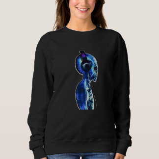 Alien Headphones Music  Space DJ Sweatshirt