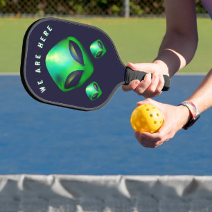 Alien Heads "We Are Here" Pickleball Paddle