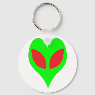 Alien Heart Key Ring