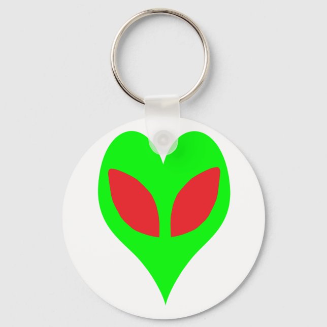 Alien Heart Key Ring (Front)