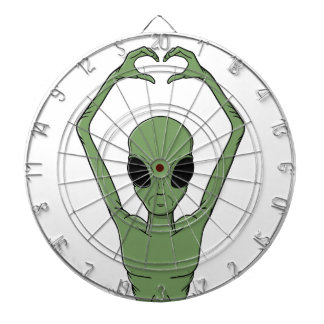 Alien Heart Pose Dartboard
