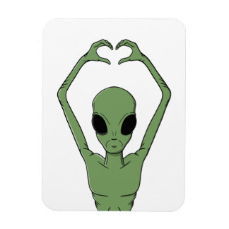 Alien Heart Pose Magnet